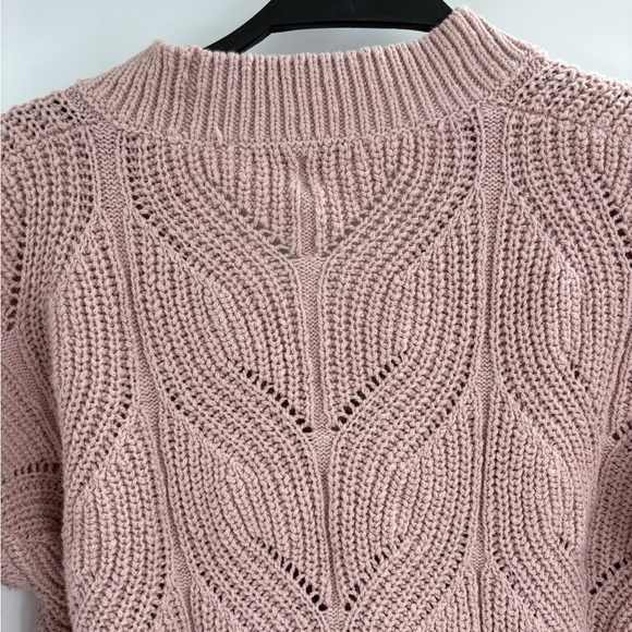 Madewell Mauve Pink Hillview pink cotton crochet knit Cardigan size xxs - Picture 8 of 16
